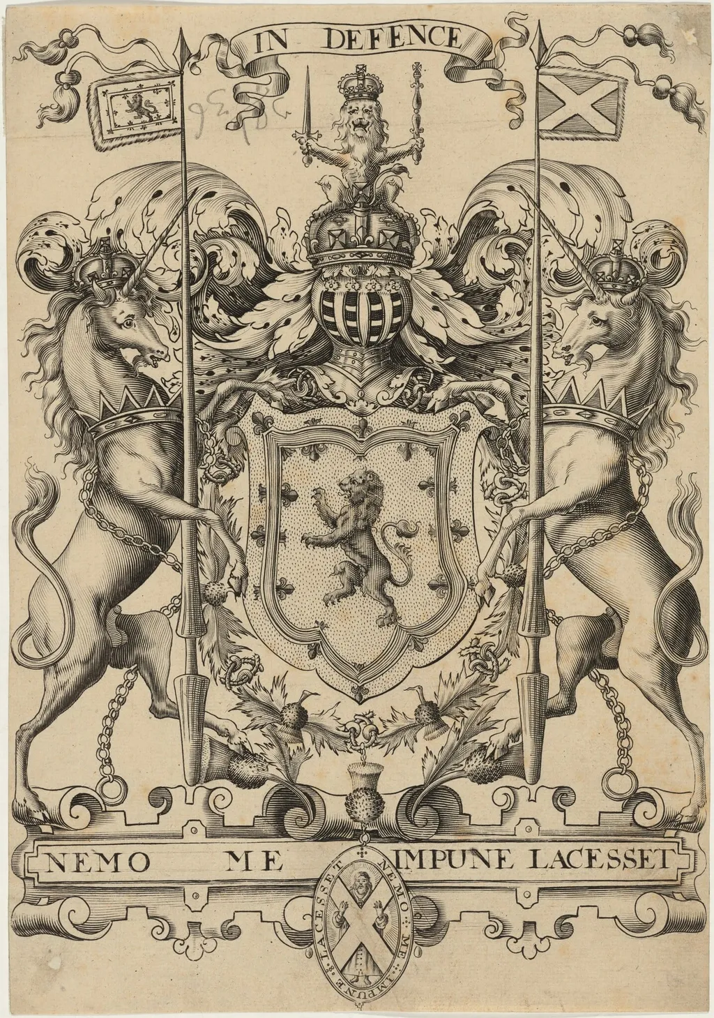 Later Copy of the Arms of Scotland, by Unknown 19th Century, 1850