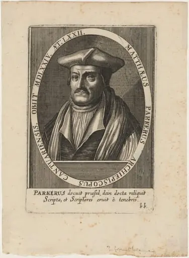 Matthew Parker, Archbishop of Canterbury, by Unknown 19th Century