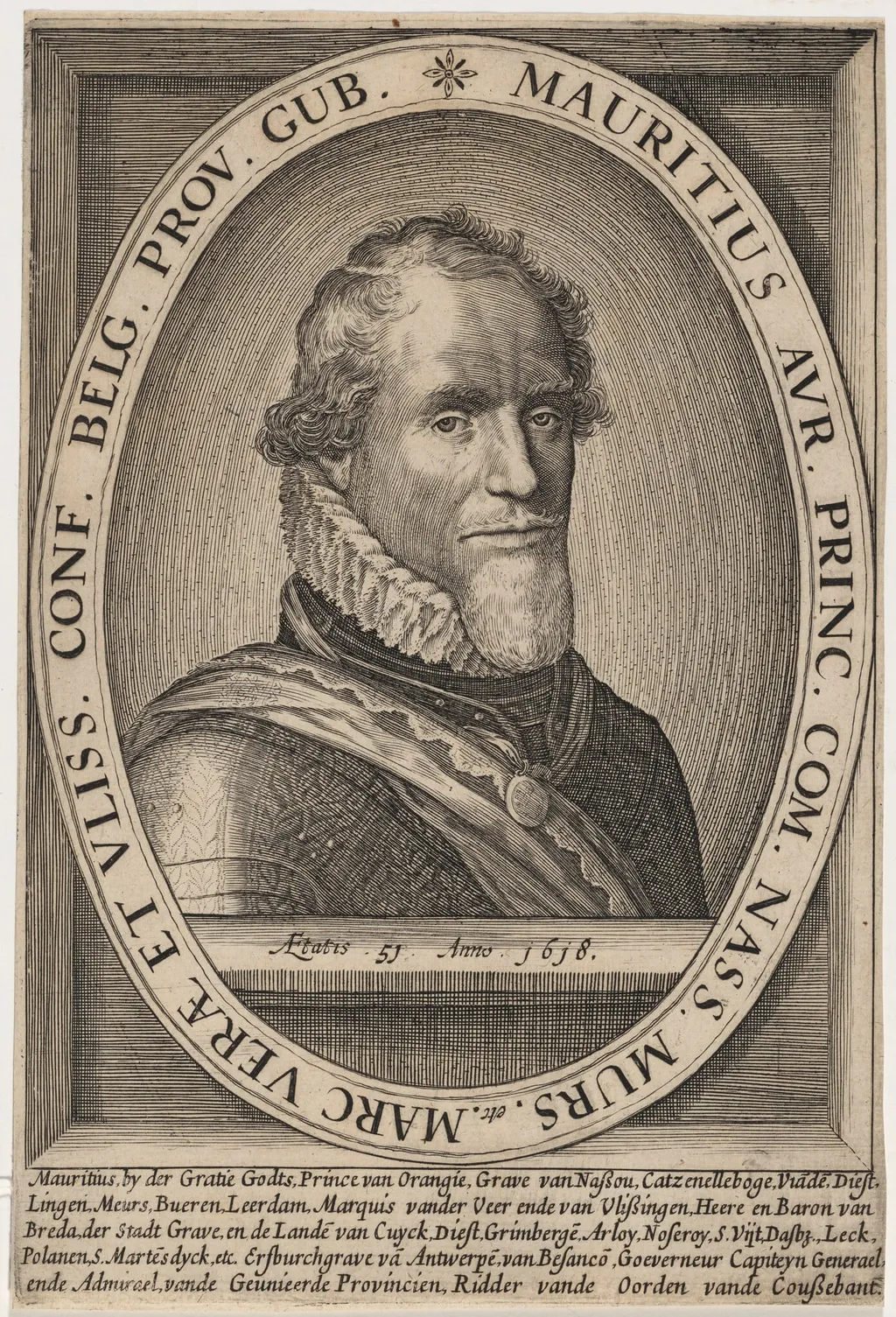 Maurice, Prince of Orange, by Unknown 19th Century, ink, 1618
