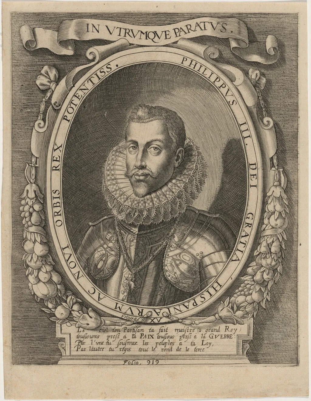Philip III, King of Spain, by Unknown 19th Century, ink, 1850