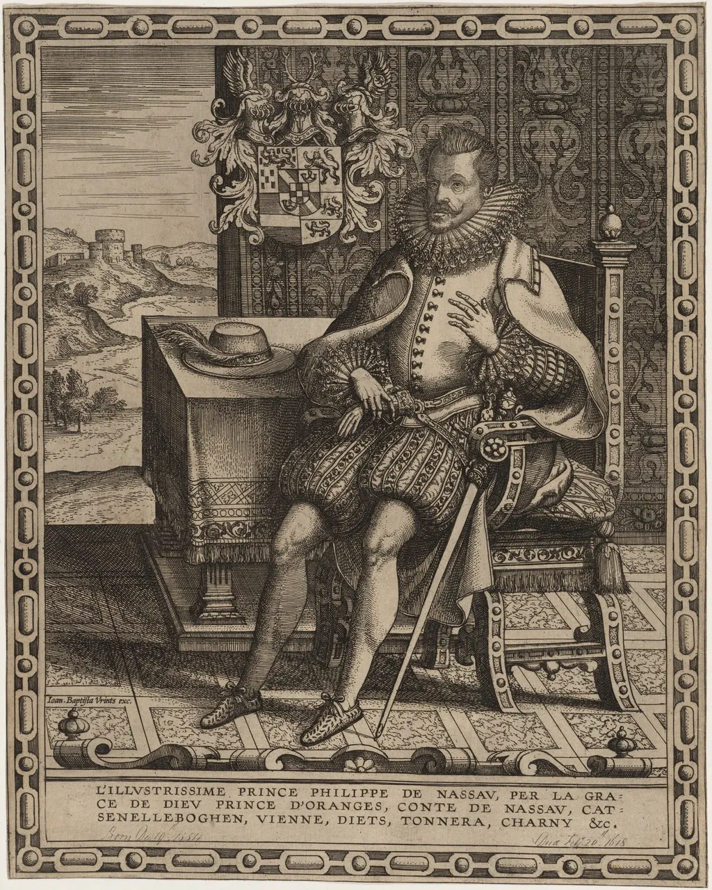 Philip William, Prince of Nassau, by Unknown 19th Century, ink, 1850
