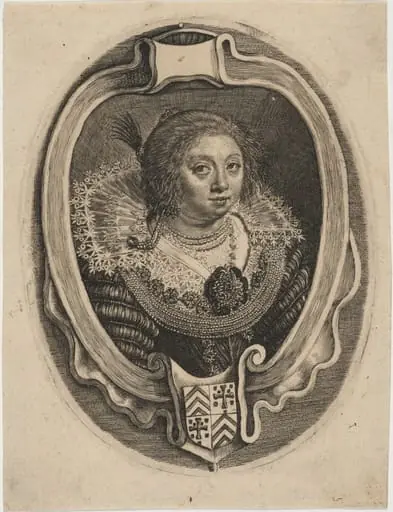 Portrait of a Woman in an Oval with Coat of Arms, by Unknown 19th Century