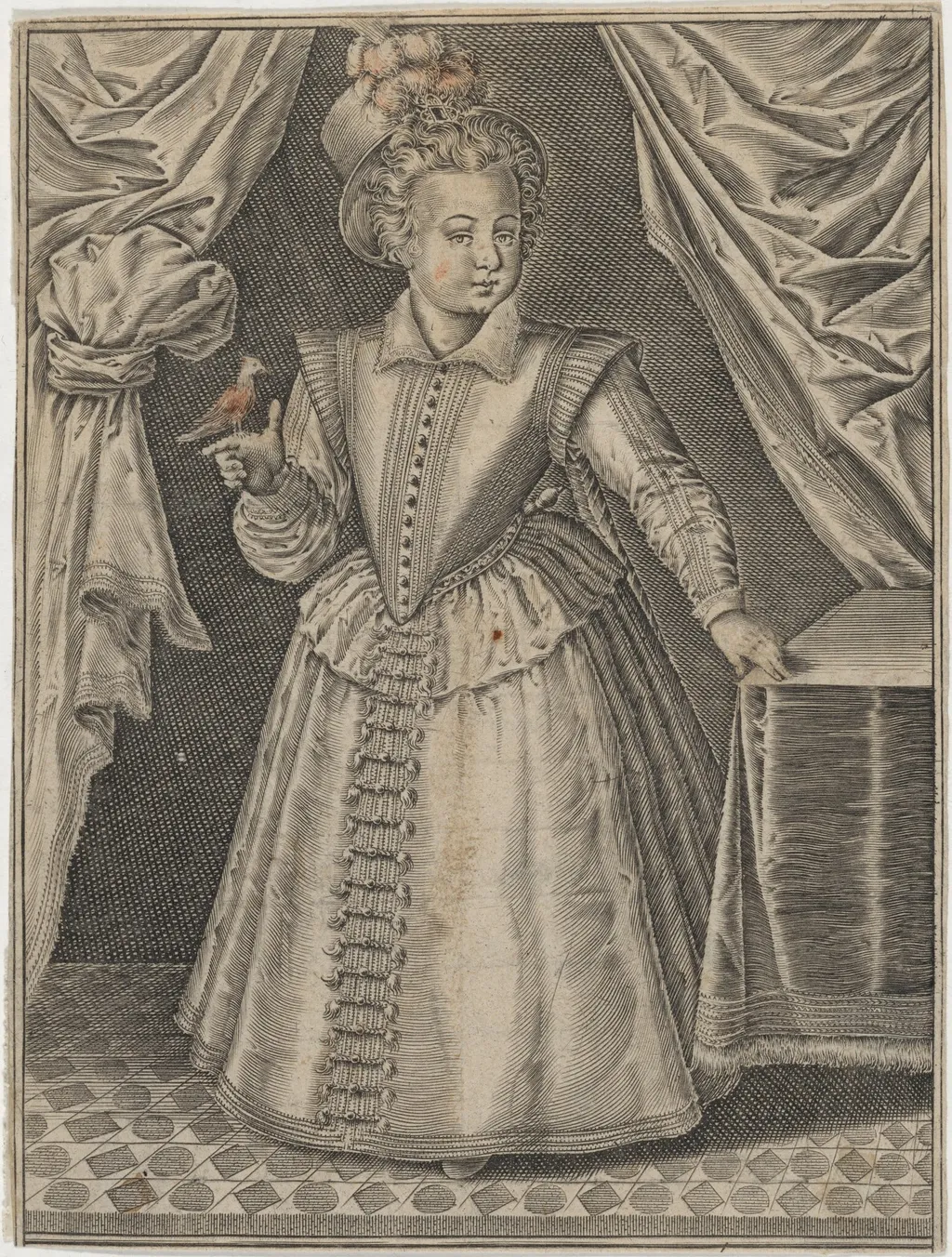 Princess Isabella of York, Daughter of James II While Duke of York, by Unknown 19th Century, ink, 1850