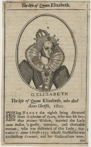 Queen Elizabeth in an Oval, by Unknown 19th Century, 1850