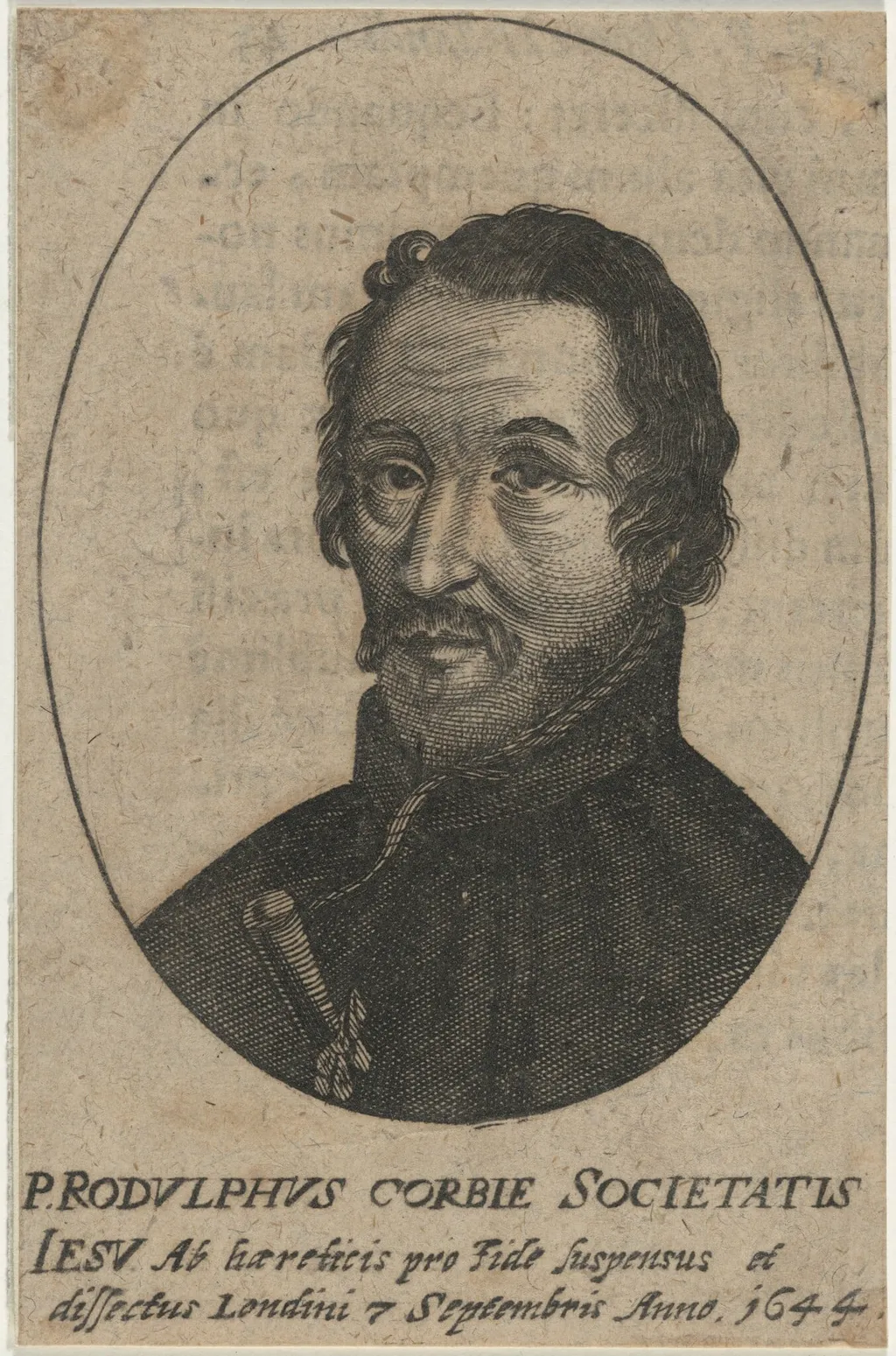 Ralph or Rudolph Corbie, Society of Jesus, by Unknown 19th Century, ink, 1850