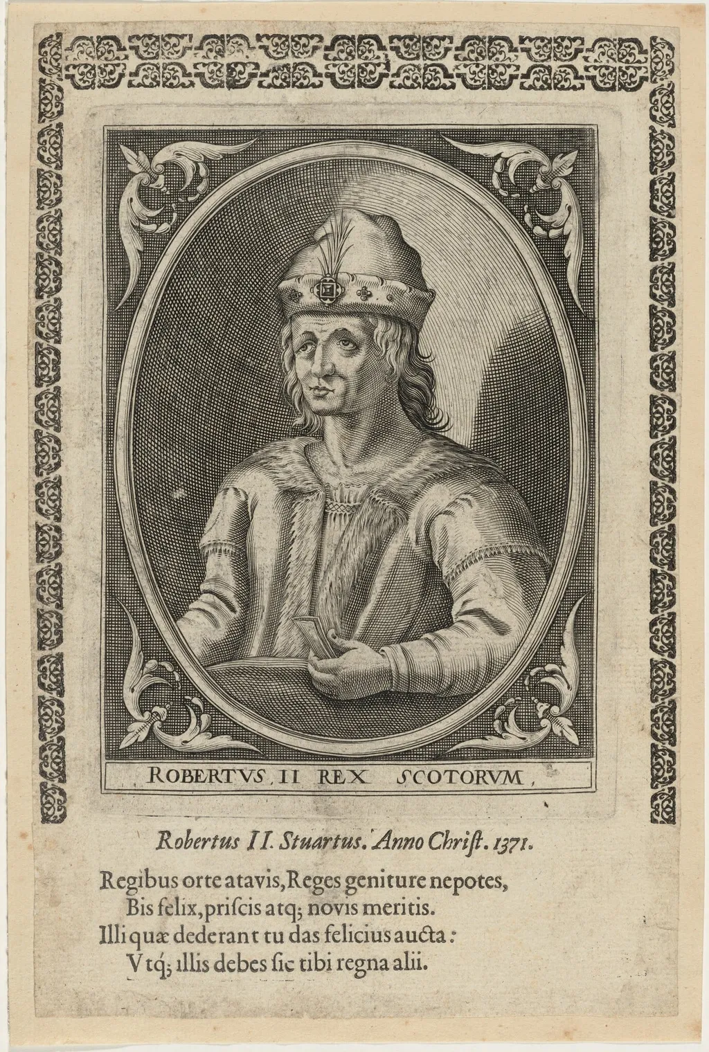 Robert II, King of Scotland, by Unknown 19th Century, ink, 1603