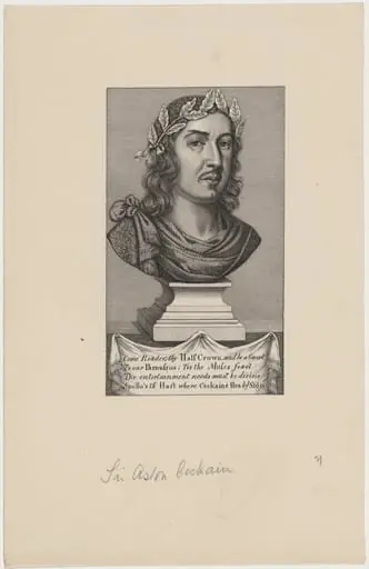 Sir Aston Cockain, Poet, by Unknown 19th Century