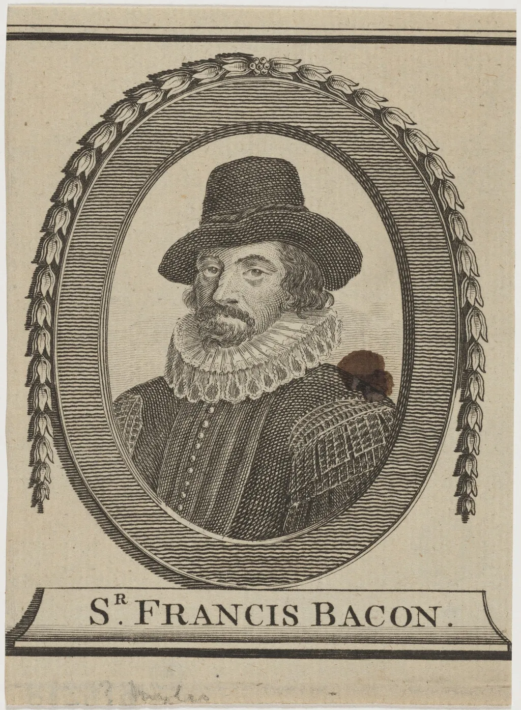 Sir Francis Bacon, by Unknown 19th Century, ink, 1850