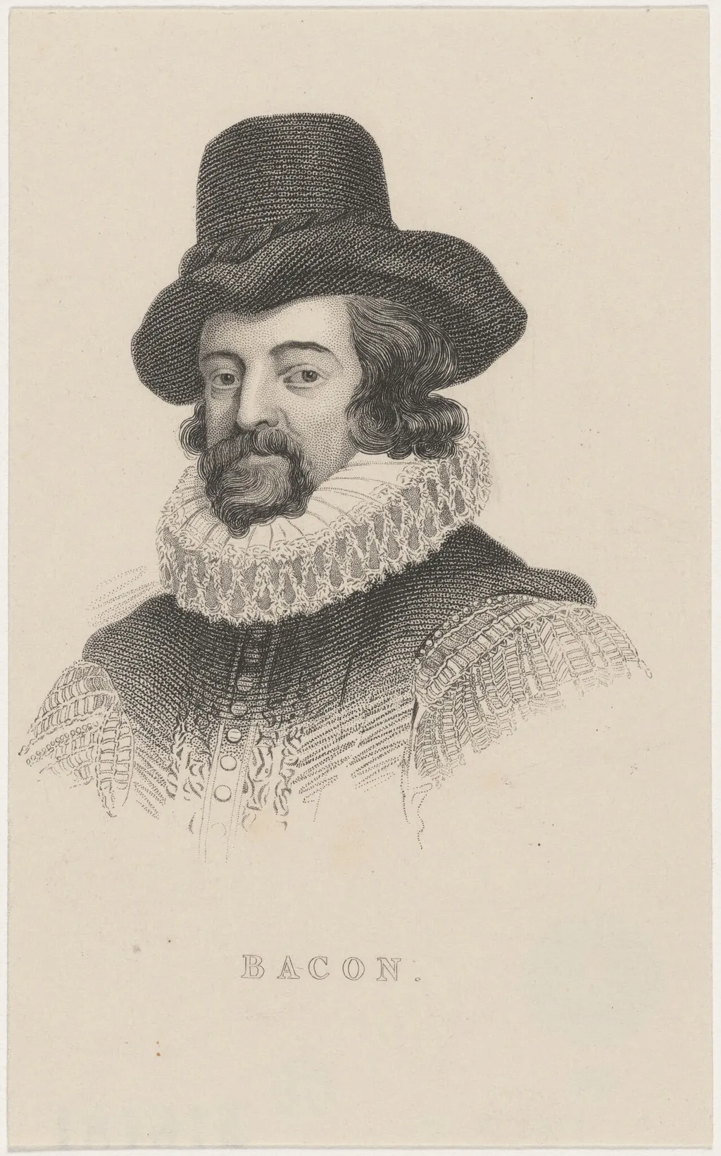 Sir Francis Bacon, by Unknown 19th Century, ink, 1850