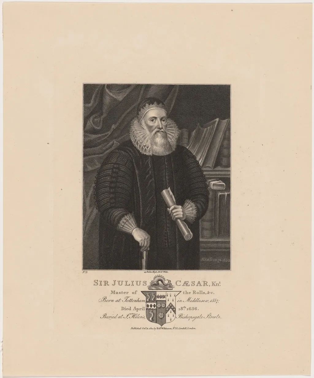 Sir Julius Caesar, by Unknown 19th Century, ink, 1810