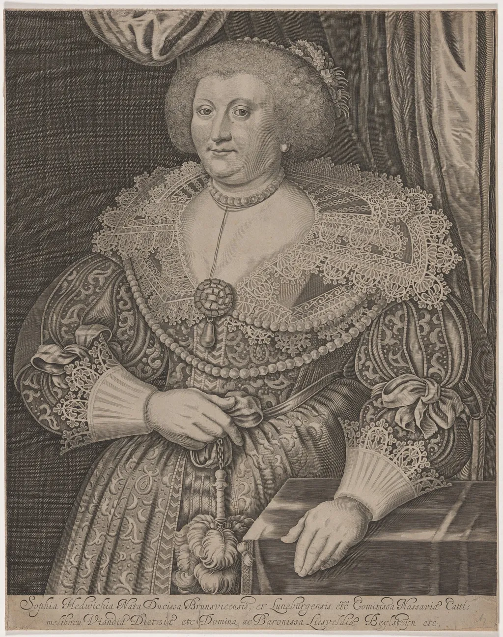Sophia Hedwig, Duchess of Brunswick, by Unknown 19th Century, ink, 1850