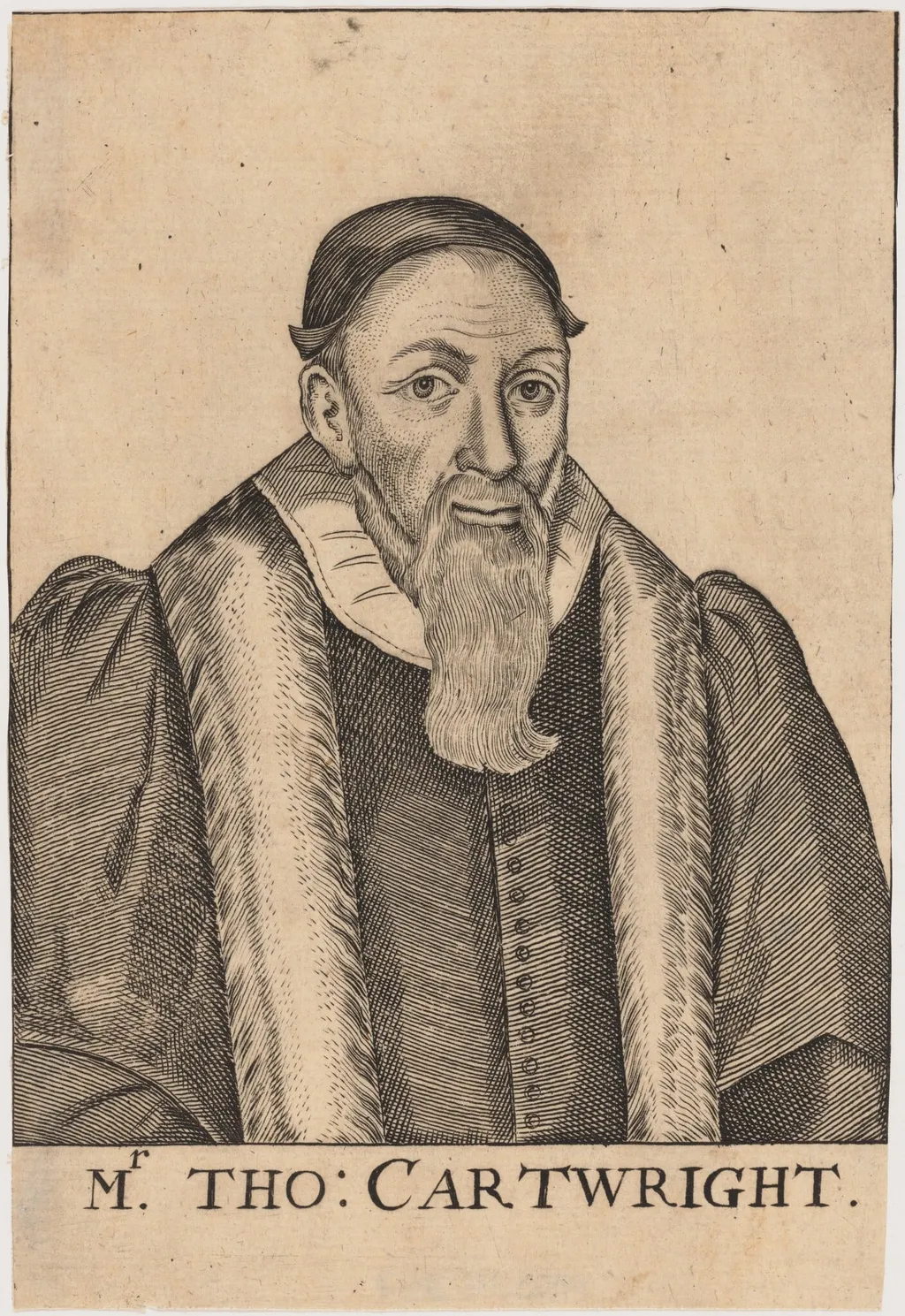 Thomas Cartwright, Puritan Divine, by Unknown 19th Century, ink, 1683