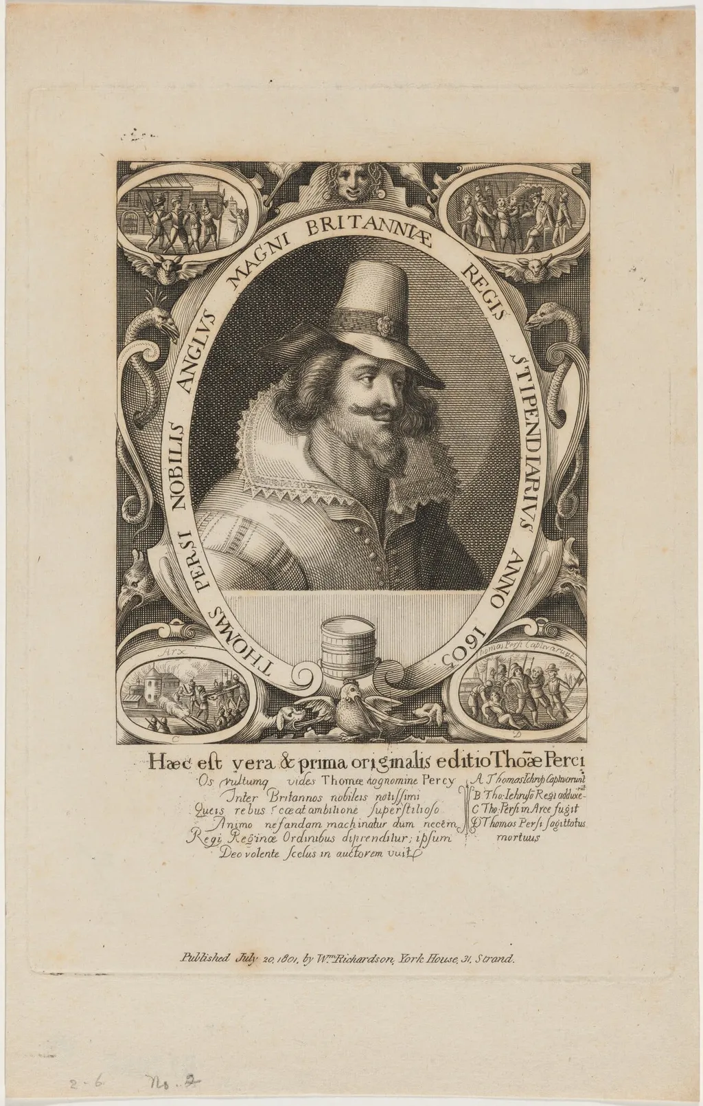 Thomas Percy, by Unknown 19th Century, 1605