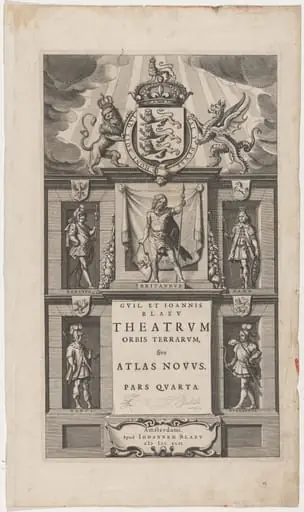 Title Page to Atlas Novus by William and JohnBlaev, by Unknown 19th Century