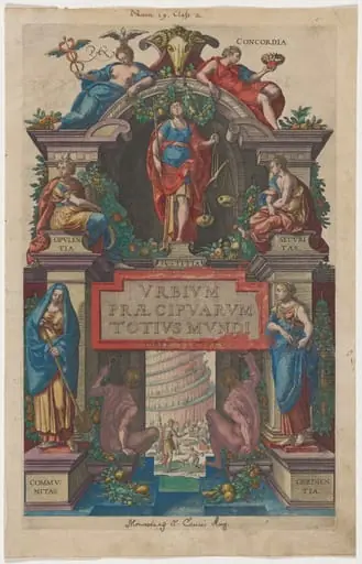Title Page to Urbium Praecipuarum Totius Mundi, by Unknown 19th Century