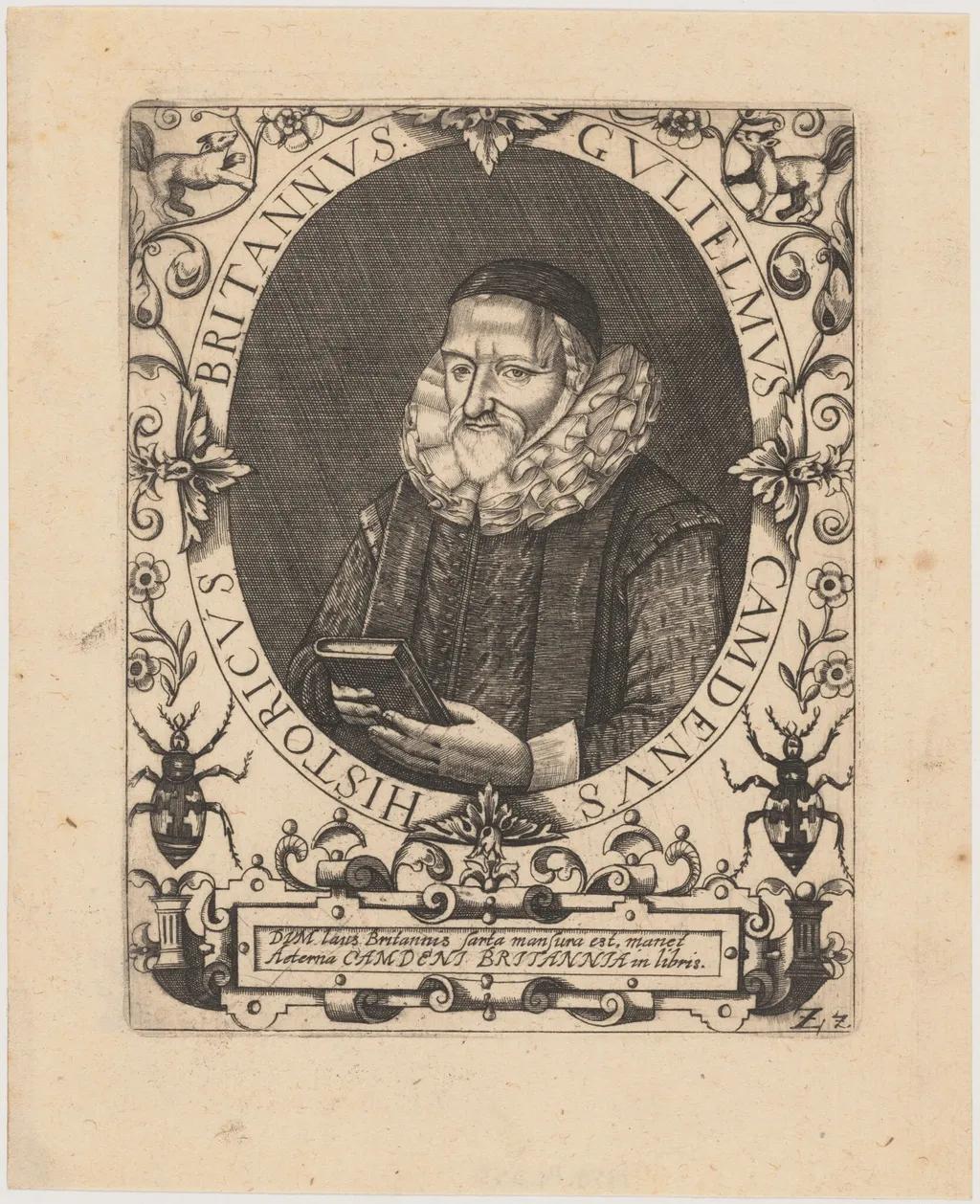 William Camden, Herald, Antiquary and Historian, by Unknown 19th Century, ink, 1650