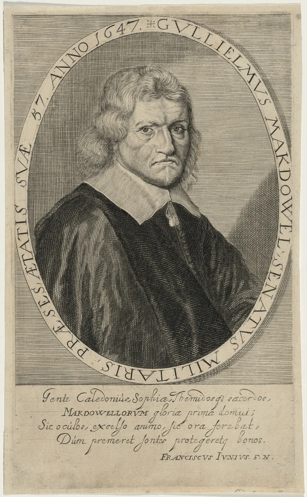 William Macdowell, Scottish Professor at Groningen, by Unknown 19th Century, ink, 1850