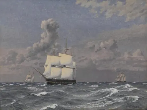 A Frigate and some other Ships Cruising, by Unknown artist