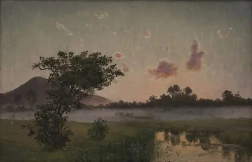 A Summer's Evening near Ry, by Unknown artist
