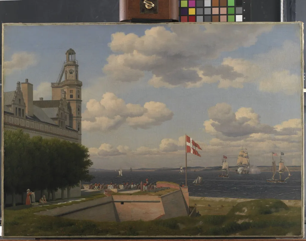 A View towards the Swedish Coast from the Ramparts of Kronborg Castle, by Unknown artist