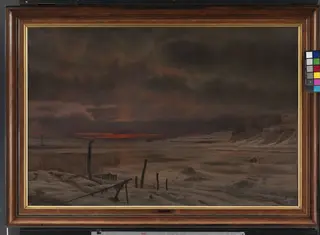 A Winter's Evening by a Danish Fiord, by Unknown artist, 1875