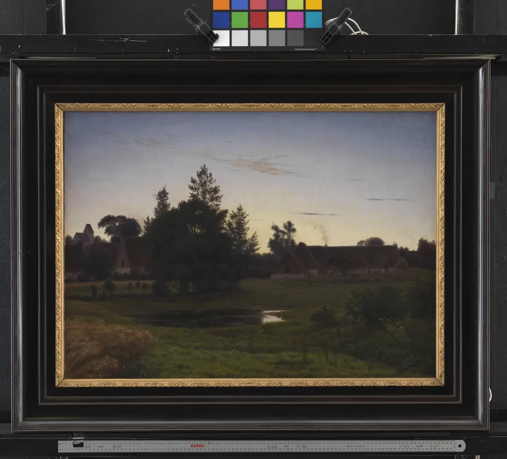 After Sunset in the Outskirts of a Village, by Unknown artist, 1863