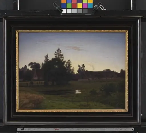 After Sunset in the Outskirts of a Village, by Unknown artist