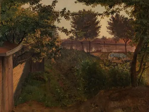 Bag kunstnerens have på Farimagsvej ved St. Jørgens Sø, by Unknown artist