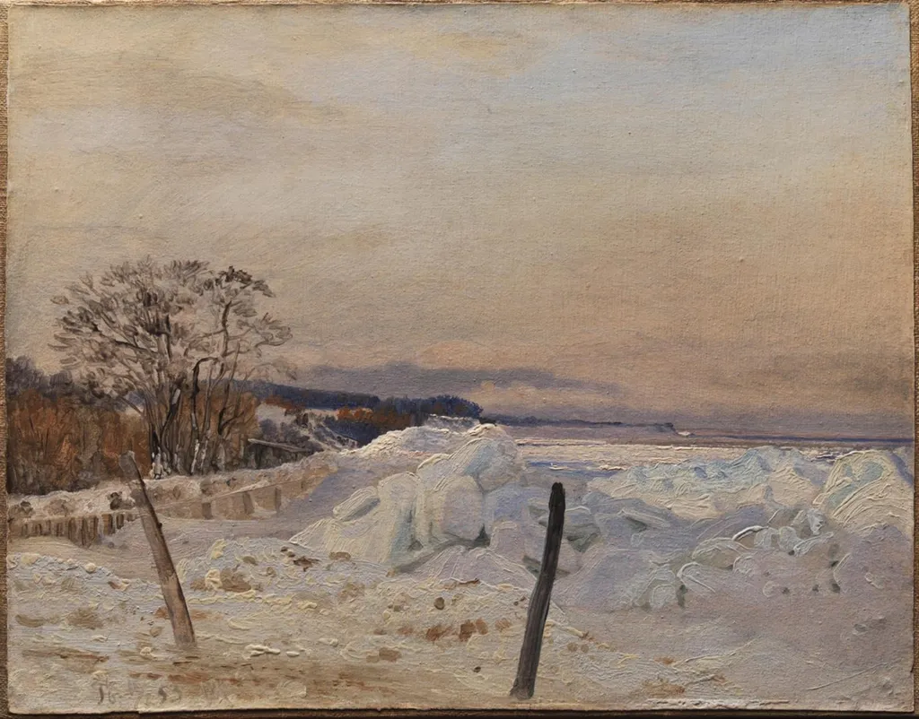 Ice Pack near Taarbæk, North of Copenhagen, by Unknown artist, 1853