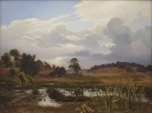 Landscape near the Forest Nordskoven, Jægerspris, Zealand, by Unknown artist