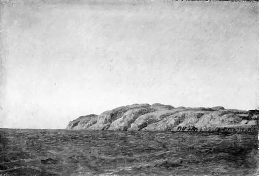 Parti af Kullen fra søen udfor Mølleleje, by Unknown artist