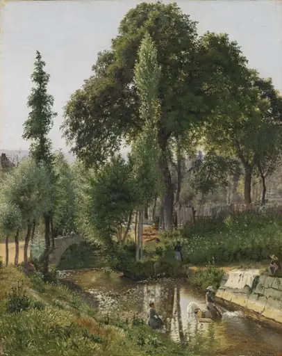 Savoy Landscape. Women Washing Clothes in the River, by Unknown artist