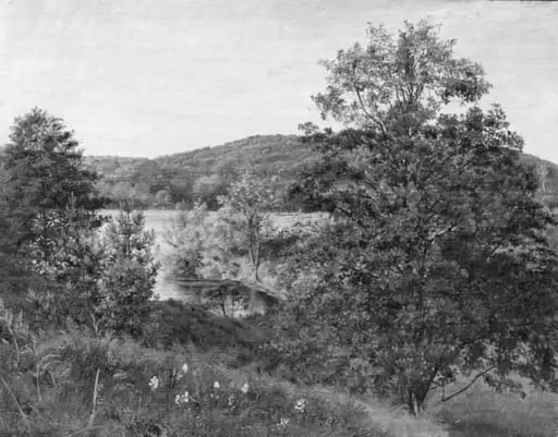 Sen eftermiddag ved Rössjön i Skåne, by Unknown artist