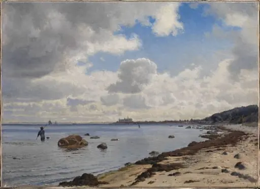 Sjællands nordkyst med udsigt til Kronborg, by Unknown artist