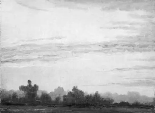 Study of Evening Sky and Trees, by Unknown artist