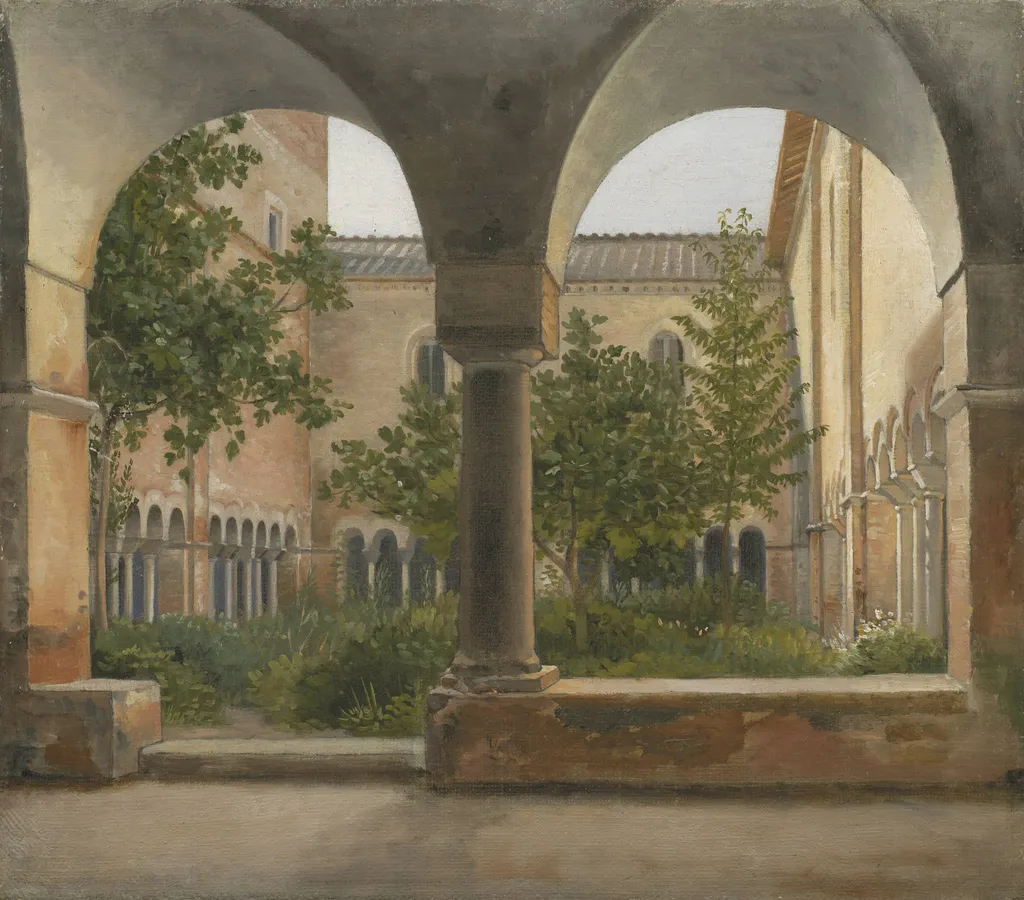 The Cloisters of San Lorenzo fuori le mura in Rome, by Unknown artist