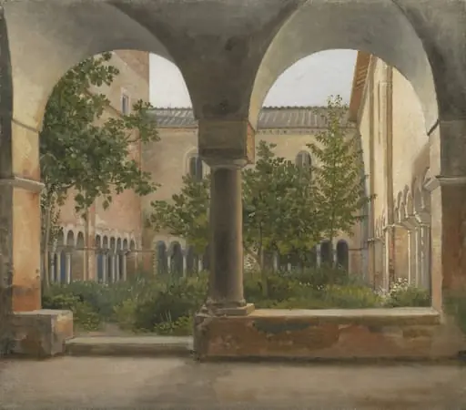 The Cloisters of San Lorenzo fuori le mura in Rome, by Unknown artist