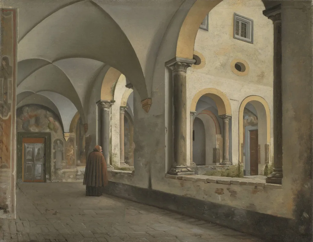 The Cloisters of the Franciscan Monastery Santa Maria in Aracoeli in Rome, by Unknown artist