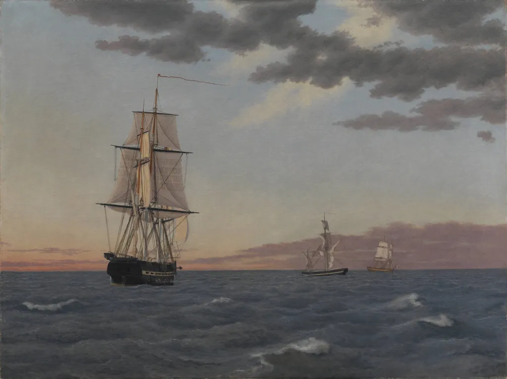The Corvette "Galathea" Lying to in order to Send Help to the Brig "St Jean", by Unknown artist