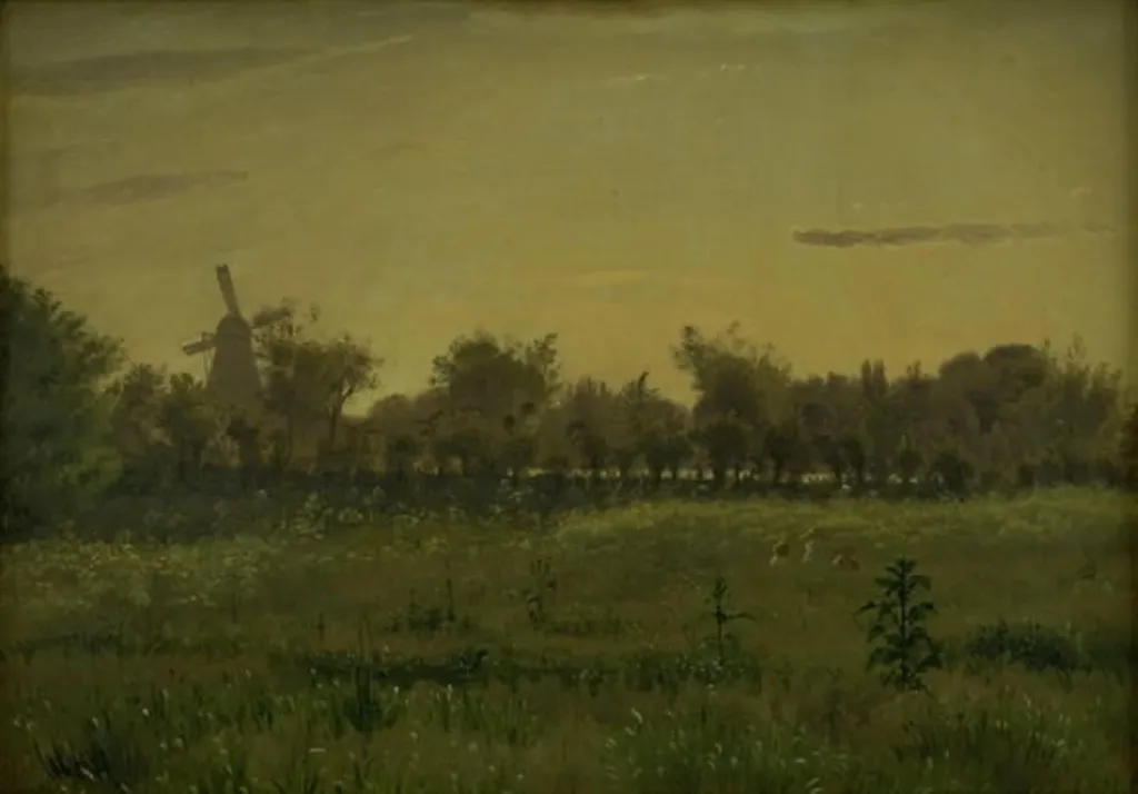 The Meadow near the Artist's House at Farimagsvej outside Copenhagen, by Unknown artist, 1855
