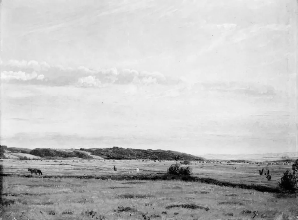 Vejle Eng. Eftermiddag, by Unknown artist, 1861