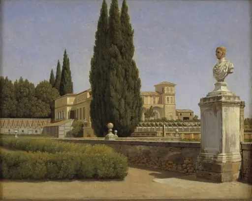 View of the Gardens of the Villa Albani. Rome, by Unknown artist