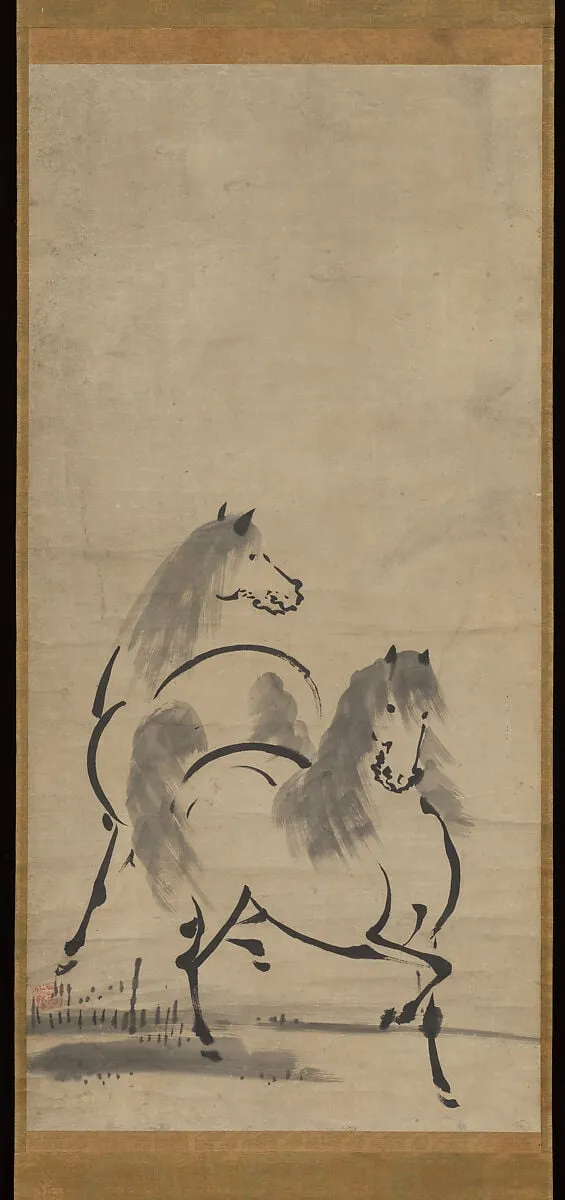 Untitled, by Unkoku Tōetsu, ink, 1683