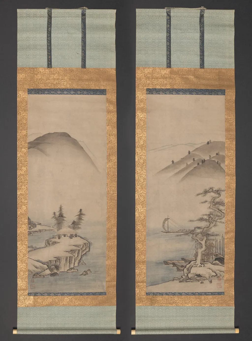 Landscapes, by Unkoku Tōyo, unspecified, 1604