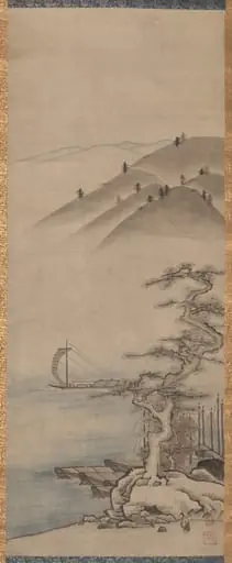 Landscapes (one of a pair), by Unkoku Tōyo