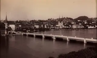 Untitled (Bridge with Town in Distance)