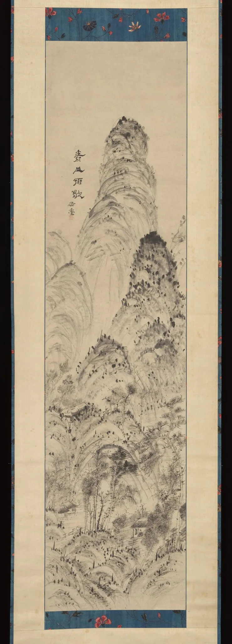 Green Mountains as the Rain Ceases, by Uragami Gyokudō, unspecified, 1810