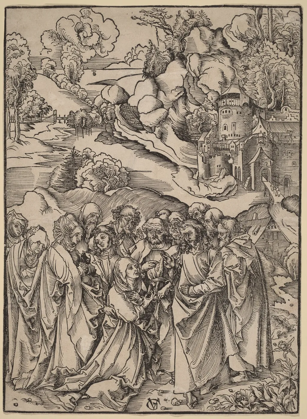 Christ and the Apostles and the Holy Women, by Urs Graf I, ink, 1507