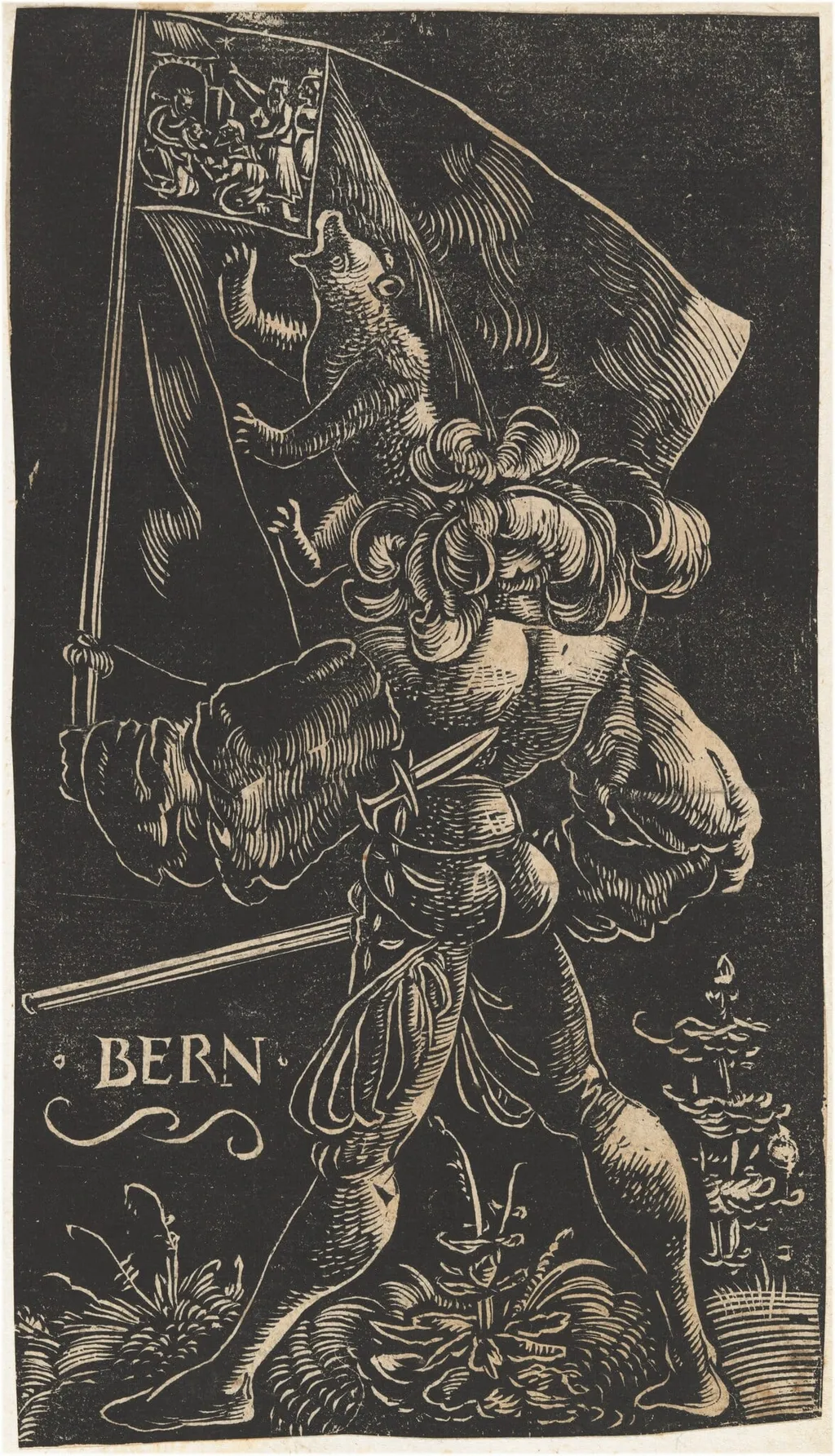 Standard-Bearer for the Canton of Bern, by Urs Graf I, ink, 1521
