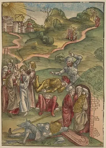 Three Marys at the Tomb, by Urs Graf I